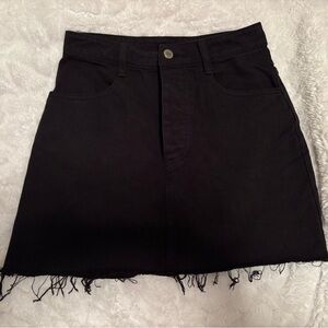 John Galt Brandy Melville High Waisted Black Denim Skirt S High Rise